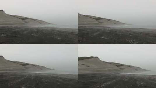 竖屏拍摄海岸上的巨浪高清在线视频素材下载