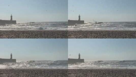 海上的灯塔高清在线视频素材下载