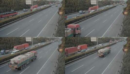 城市高速公路物流货运4K高清在线视频素材下载