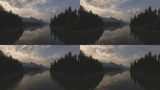 湖泊景色的延时摄影高清在线视频素材下载