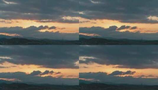 夕阳下的云层延时镜头高清在线视频素材下载