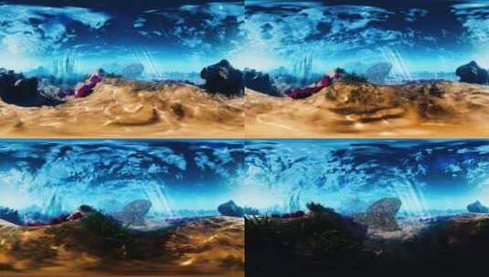 海底的虚拟现实景色高清在线视频素材下载