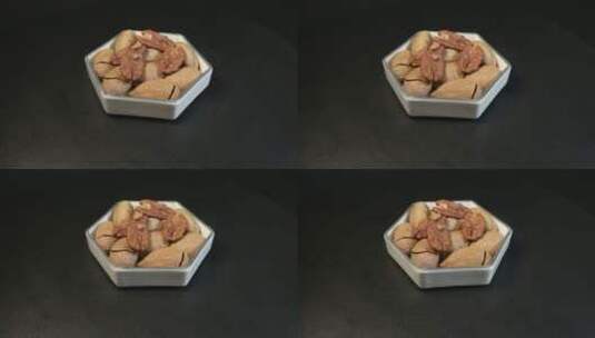 碧根果坚果零食高清在线视频素材下载