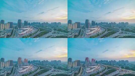 武汉汉阳欧亚达日建材市场转夜延时高清在线视频素材下载