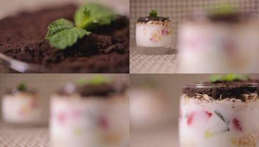 【镜头合集】喝盆栽酸奶高清在线视频素材下载