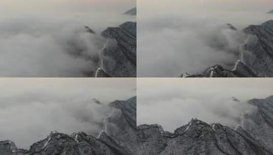 北京箭扣长城气势开片航拍4K高清在线视频素材下载