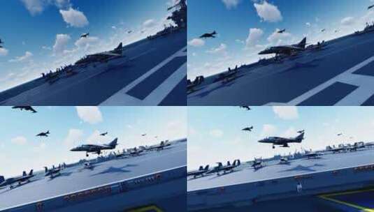 4k 航母战斗机起飞升空作战高清在线视频素材下载