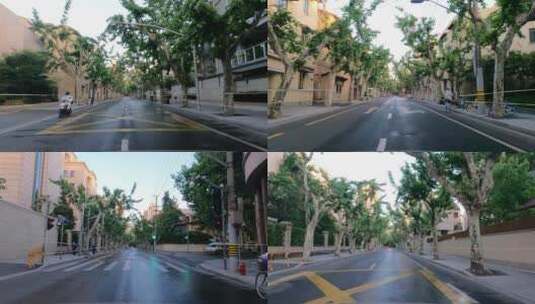 上海封城中的城区街道路况环境高清在线视频素材下载