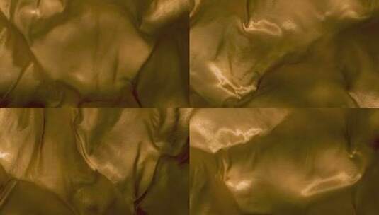 金色系丝绸织物飘动 (11)高清在线视频素材下载