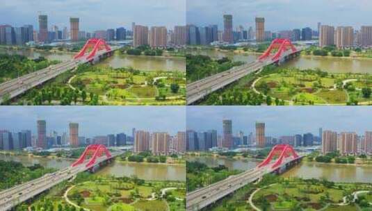 赣州新世纪大桥延时高清在线视频素材下载