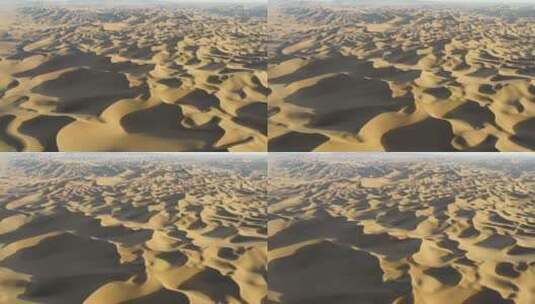 新疆库木塔格沙漠航拍视频高清在线视频素材下载