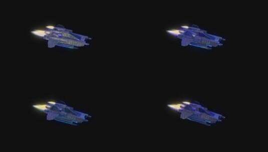4K带通道元宇宙赛博朋克3D宇宙飞船视频素材高清在线视频素材下载