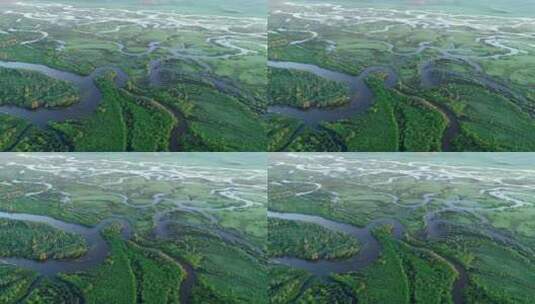 航拍内蒙亚洲第一湿地：根河湿地高清在线视频素材下载