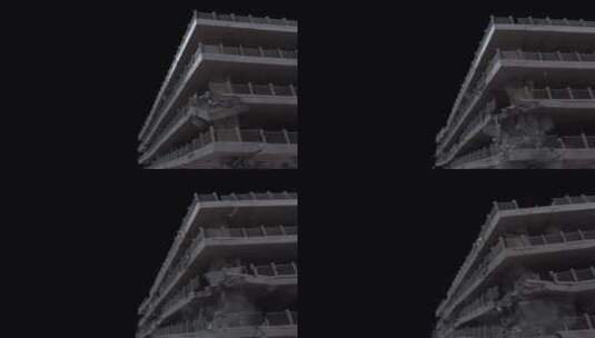 建筑倒塌高清在线视频素材下载