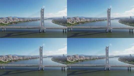 潮州大桥航拍高清在线视频素材下载