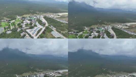 玉龙雪山景区航拍空镜高清在线视频素材下载