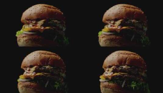 汉堡旋转拍摄高清在线视频素材下载