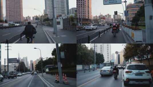 上海徐汇区宜山路街景扫街风光高清在线视频素材下载