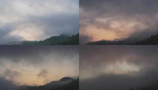 4K国家森林保护区深山云雾延时3高清在线视频素材下载
