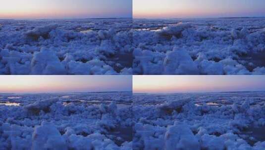 松花江封冻的冰高清在线视频素材下载