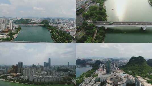 合集广西柳州城市风光4K航拍高清在线视频素材下载