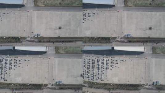 长沙的停车场航拍高清在线视频素材下载
