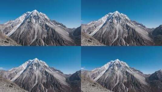 川西雅拉雪山的晴天延时摄影高清在线视频素材下载