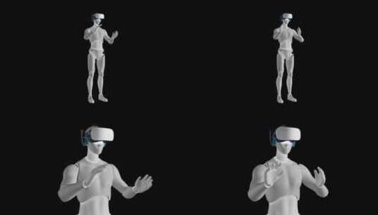 VR机器人-透明通道高清在线视频素材下载