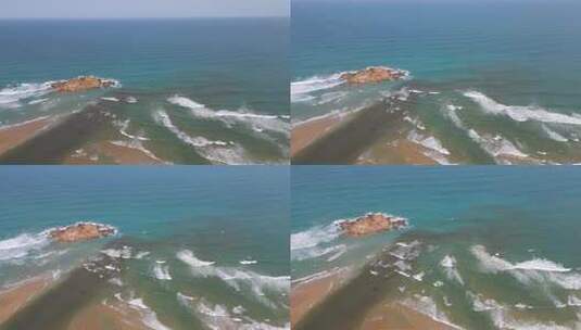 美丽安静的沙滩海浪高清在线视频素材下载