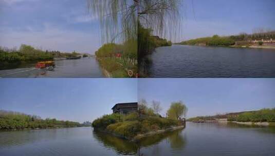 西安汉城湖风景区实拍素材高清在线视频素材下载