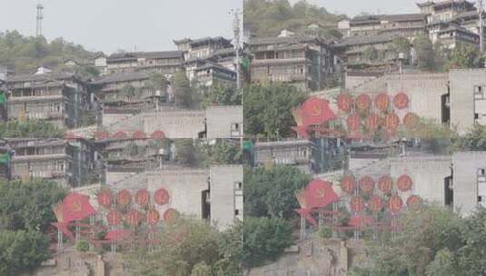 贵州茅台镇景区建筑标志复古风景空镜高清在线视频素材下载