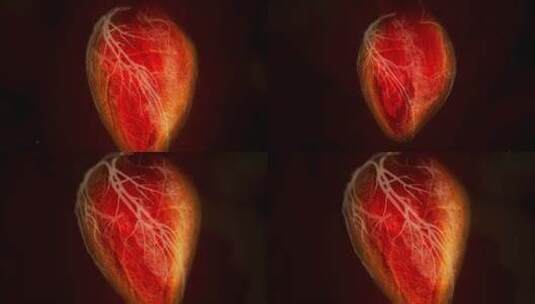 心脏跳动三维动画展示高清在线视频素材下载