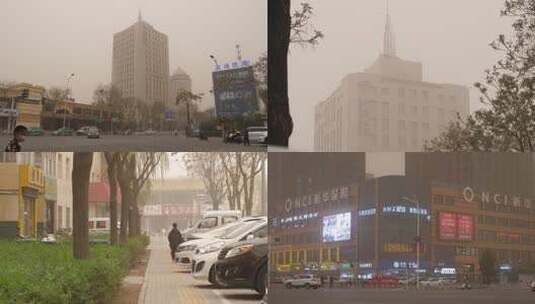 4K城市沙尘暴高清在线视频素材下载