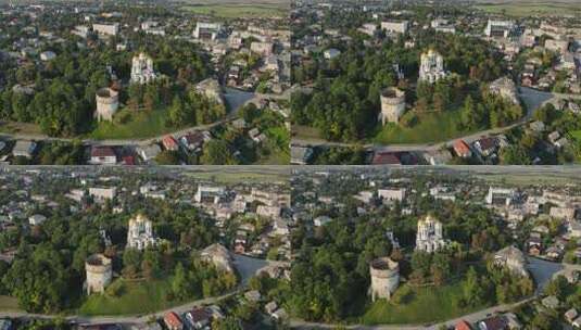 空中拍摄城市奥斯特罗高清在线视频素材下载