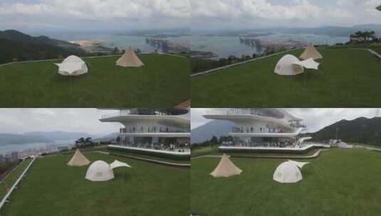 云海公园帐篷高清在线视频素材下载