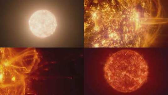 太阳核爆耀斑恒星银河宇宙星空高清在线视频素材下载