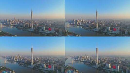 珠江新城广州城市宣传片航拍高清在线视频素材下载