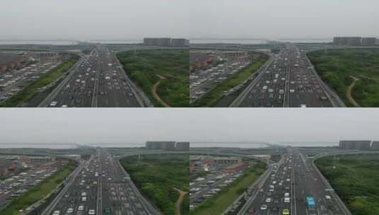 杭州九堡大桥白天01高清在线视频素材下载