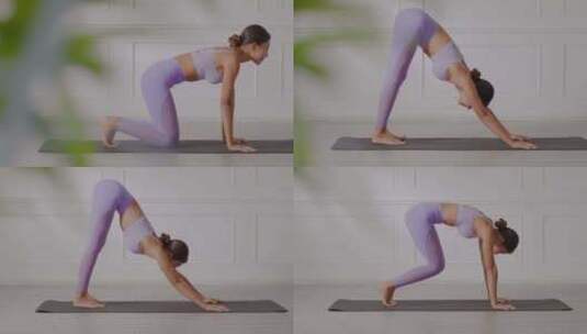 女人练习瑜伽高清在线视频素材下载