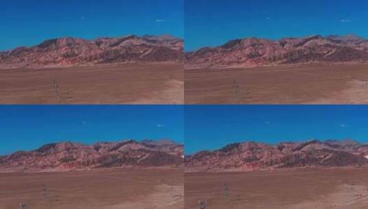 荒漠中的丹霞地貌高清在线视频素材下载