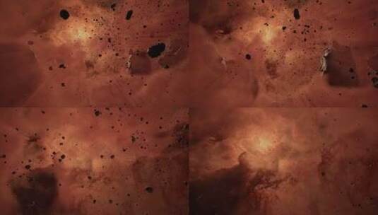 宇宙太空星云陨石高清在线视频素材下载