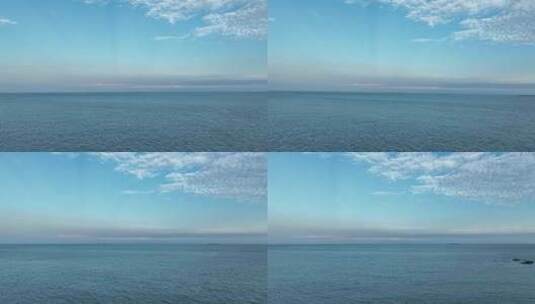 大海航拍海上礁石海水海洋风光海天一线风景高清在线视频素材下载