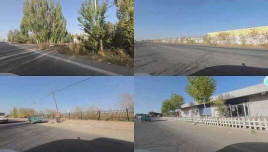 新疆马路边行走延时高清在线视频素材下载