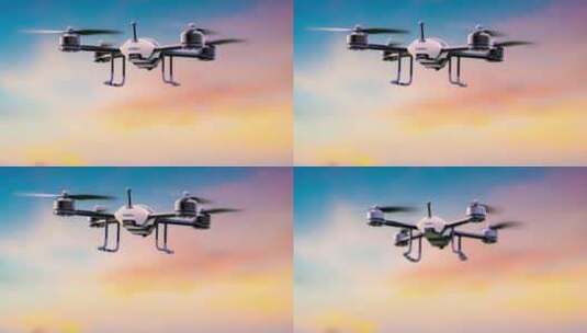 无人机飞行三维模拟的场景高清在线视频素材下载