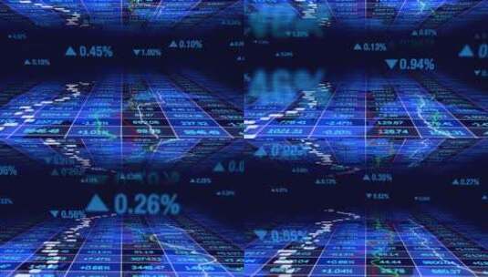 股票市场金融交易图 高端数字科技金融特效高清在线视频素材下载