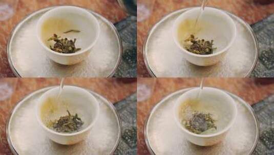 冲泡茶叶沏茶高清在线视频素材下载