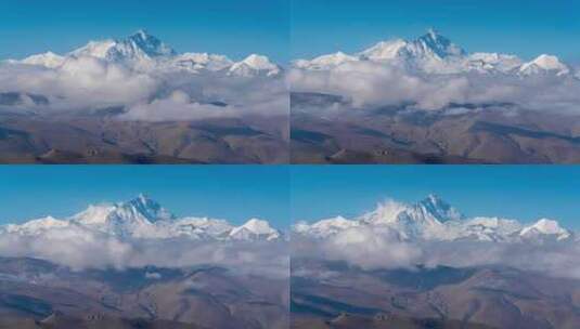 8K西藏珠穆朗玛峰延时高清在线视频素材下载