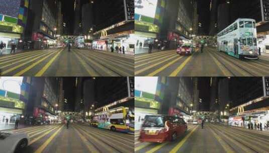 香港铜锣湾行人过马路慢镜头高清在线视频素材下载