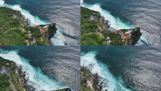航拍印度尼西亚巴厘岛西海岸夏季自然风光高清在线视频素材下载