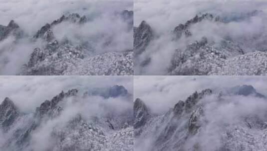 安徽黄山雪景高清在线视频素材下载